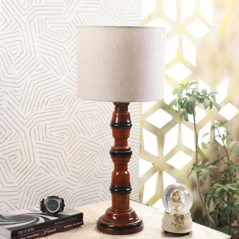 Jogar Winde Fabric Table Lamp - Grey,Brown media 3