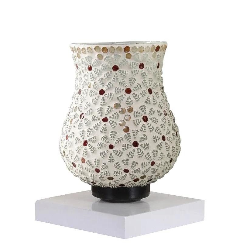 Rayelle Mosaic Glass Table Lamp With Wooden Base - Multicolor media 6