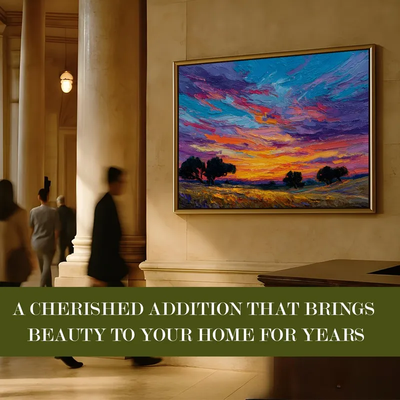 Stormlit Meadow Canvas Wall Painting With Frame media 7