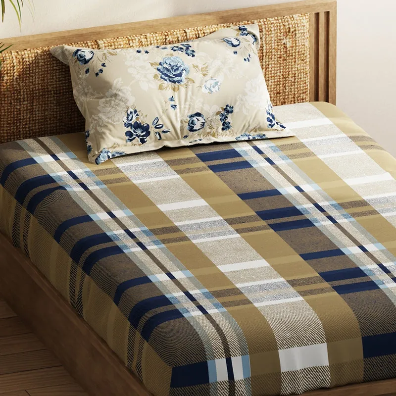 Faris Geometric Microfiber Bedsheet - 120 GSM media 5