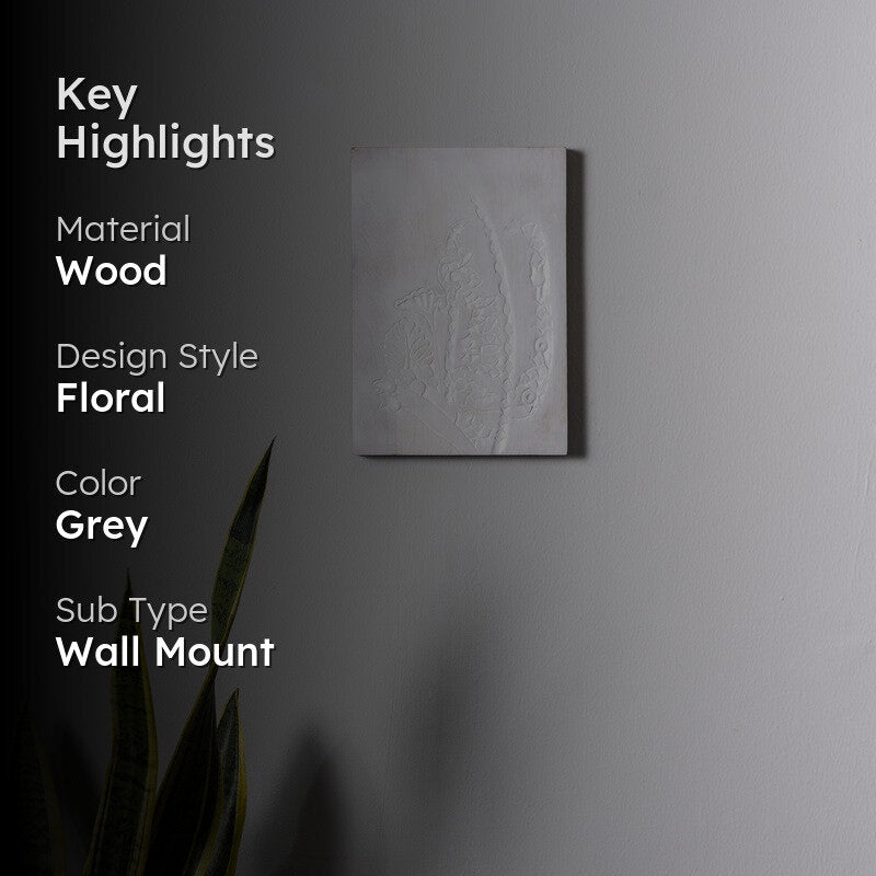 Grande Fleur Carved Wooden Wall Plate media 2