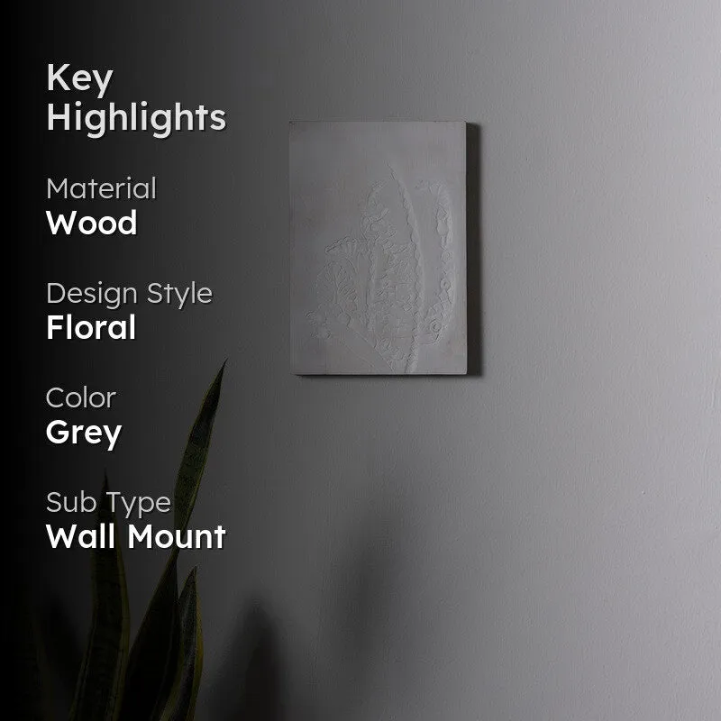 Grande Fleur Carved Wooden Wall Plate media 2