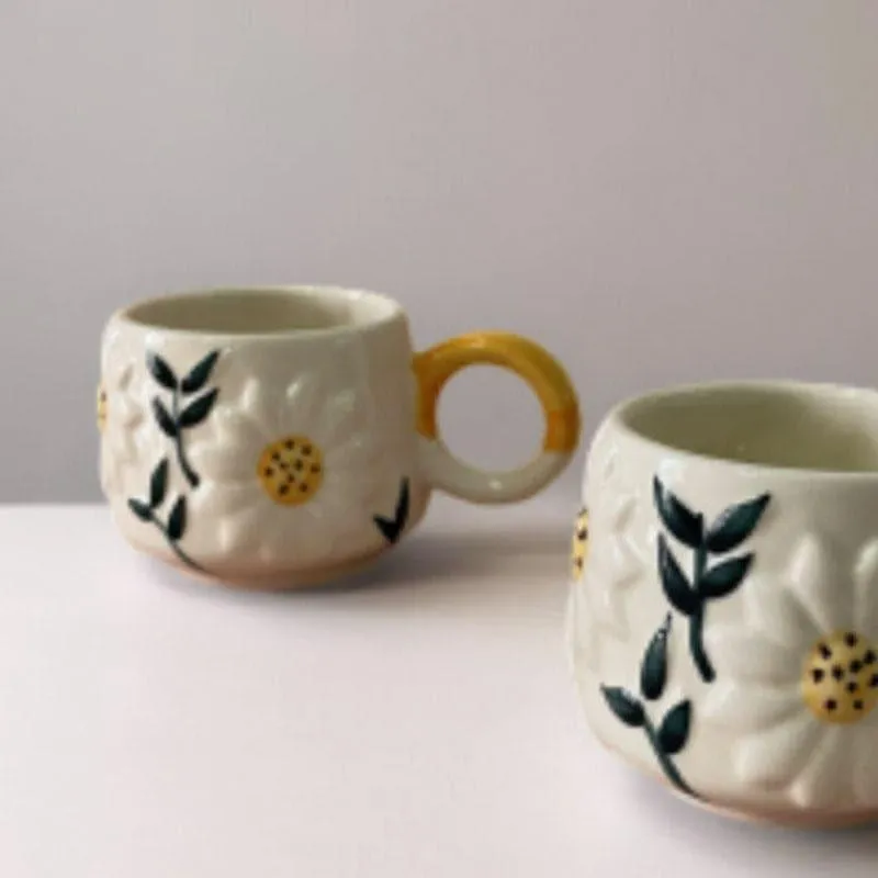 Daisy Ceramic Coffee Mug (300 mL Each) media 5