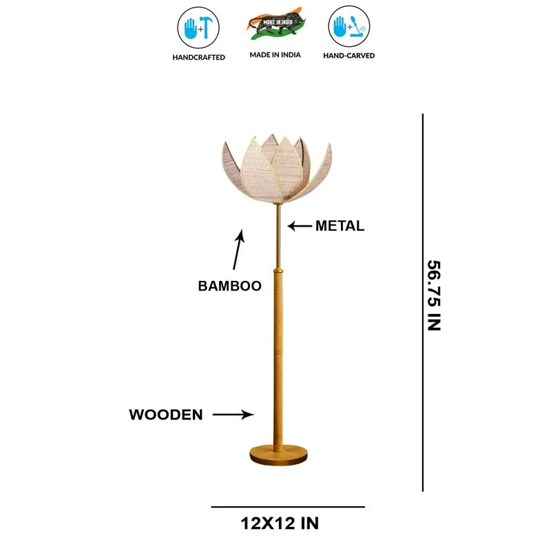 Dream Arc Wooden Floor Lamp - Beige media 8