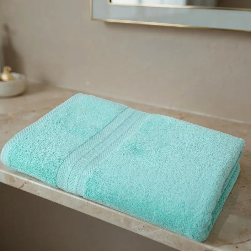 PlushAura Cotton Bath Towel (Aqua) media 3