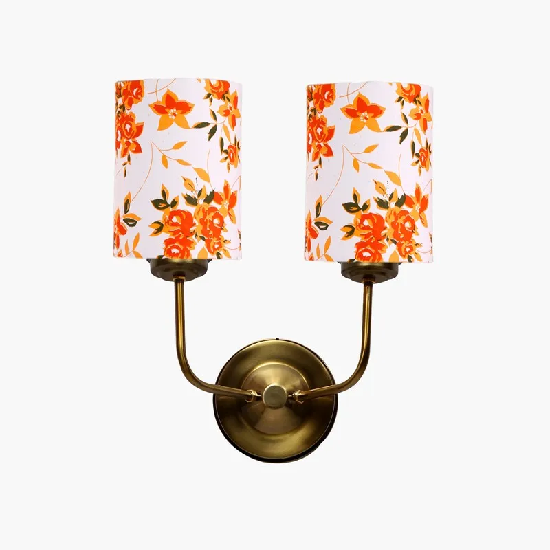 Floranira Fleur Duo Metal Wall Lamp - White,Orange media 5