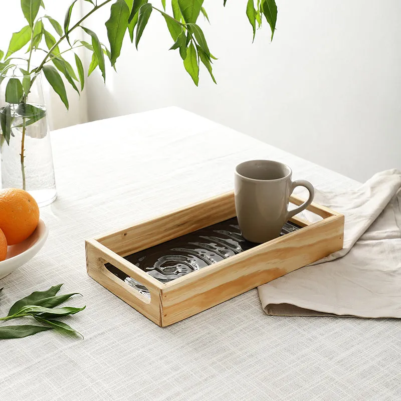 Nyma Serving Tray - Black & Beige media 1