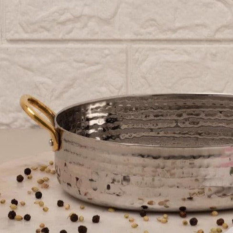 Vintage Allure Hammered Oval Kadhai Serving Pot - 400 ML media 4