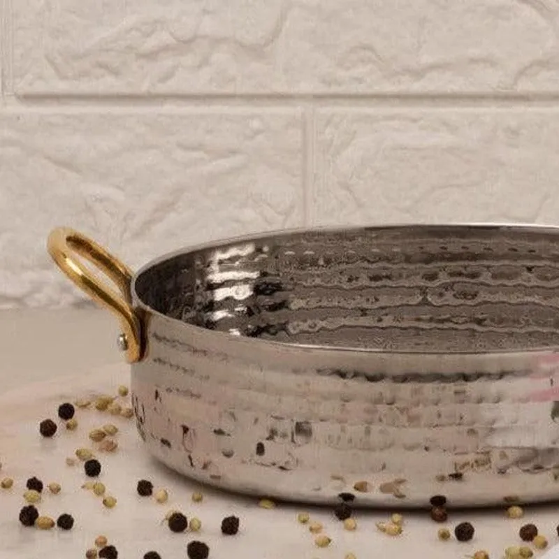 Vintage Allure Hammered Oval Kadhai Serving Pot - 400 ML media 4
