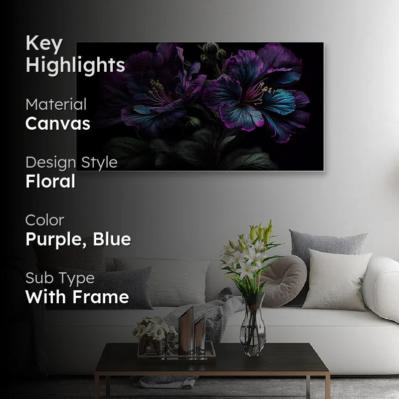 Violet Glory Floral Canvas Wall Painting media 2