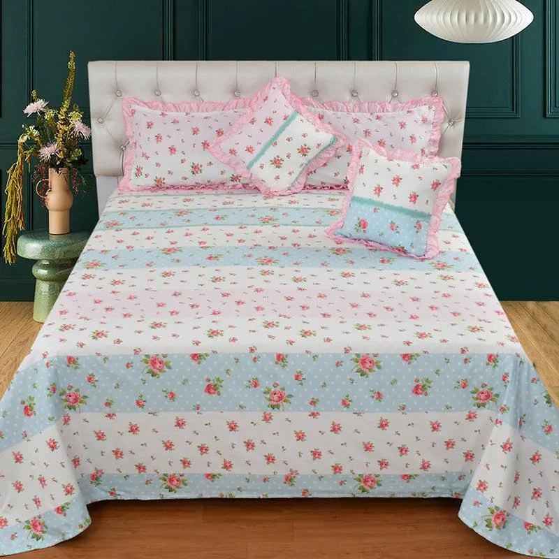 Calgary Plains Floral Frilled Bedding Set - Five Piece Set media 3