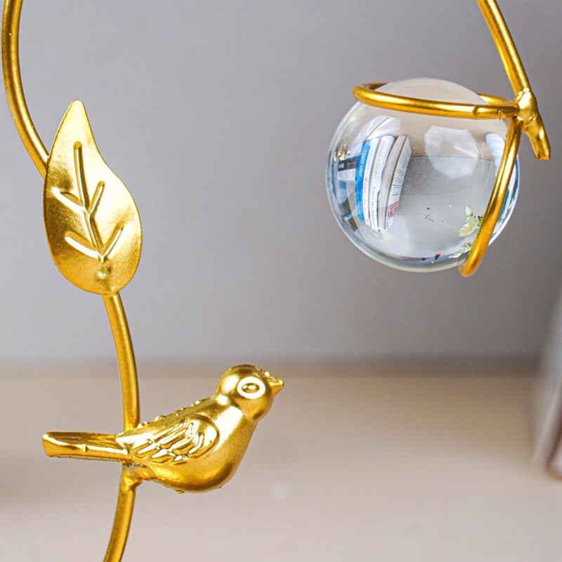 Gilded Drop Crystal Showpiece - Gold media 6
