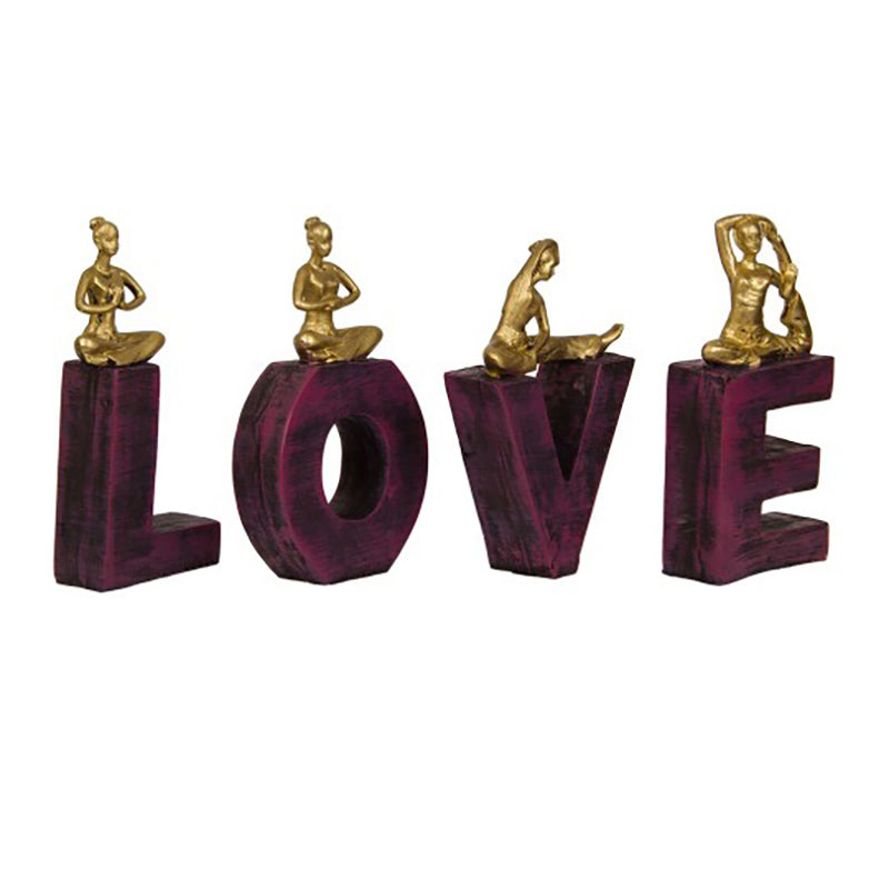 Love & Yoga Resin Showpiece media 3
