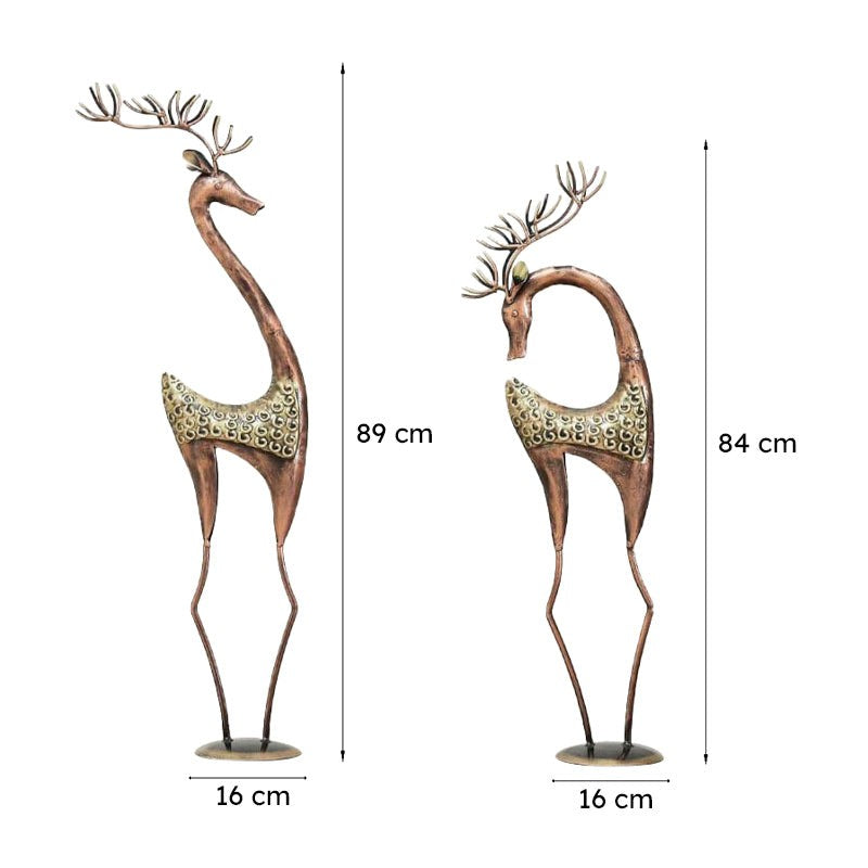 Deer Buddies Showpiece - Set Of Two media 5