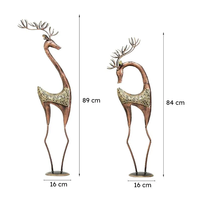 Deer Buddies Showpiece - Set Of Two media 5