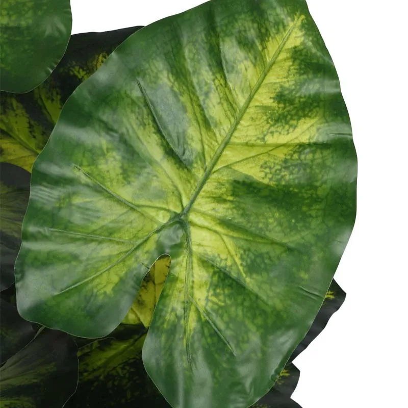 Faux Lush Pothos Plant With Black Plastic Pot (Green & Yellow) - 2.3 Feet media 5