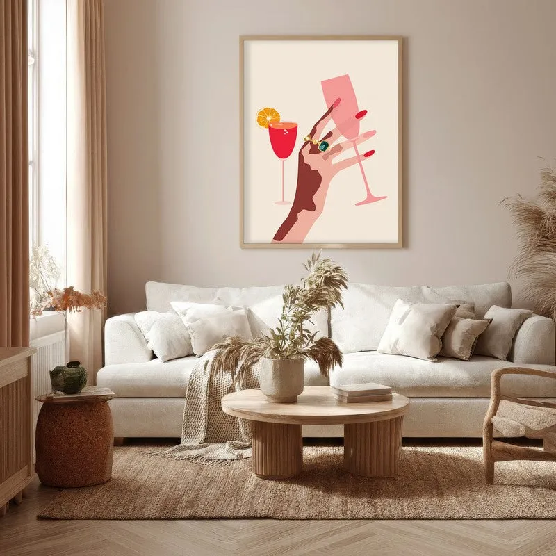 Glamora Canvas Wall Painting - Brown Frame media 5