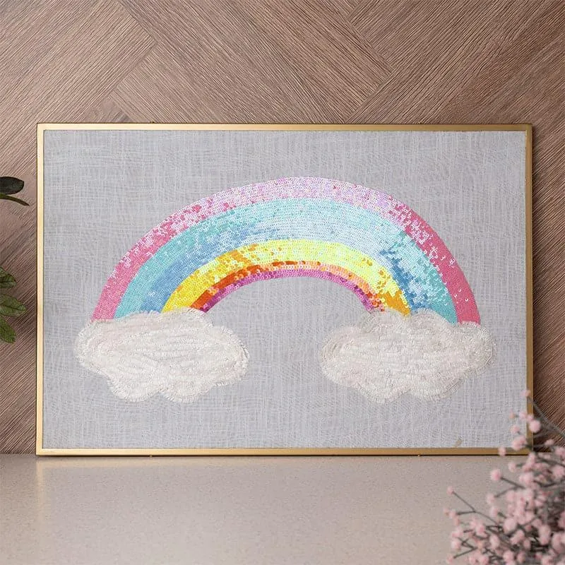 Hue Harmony MDF & Fabric Wall Accent - Rainbow Collection media 1