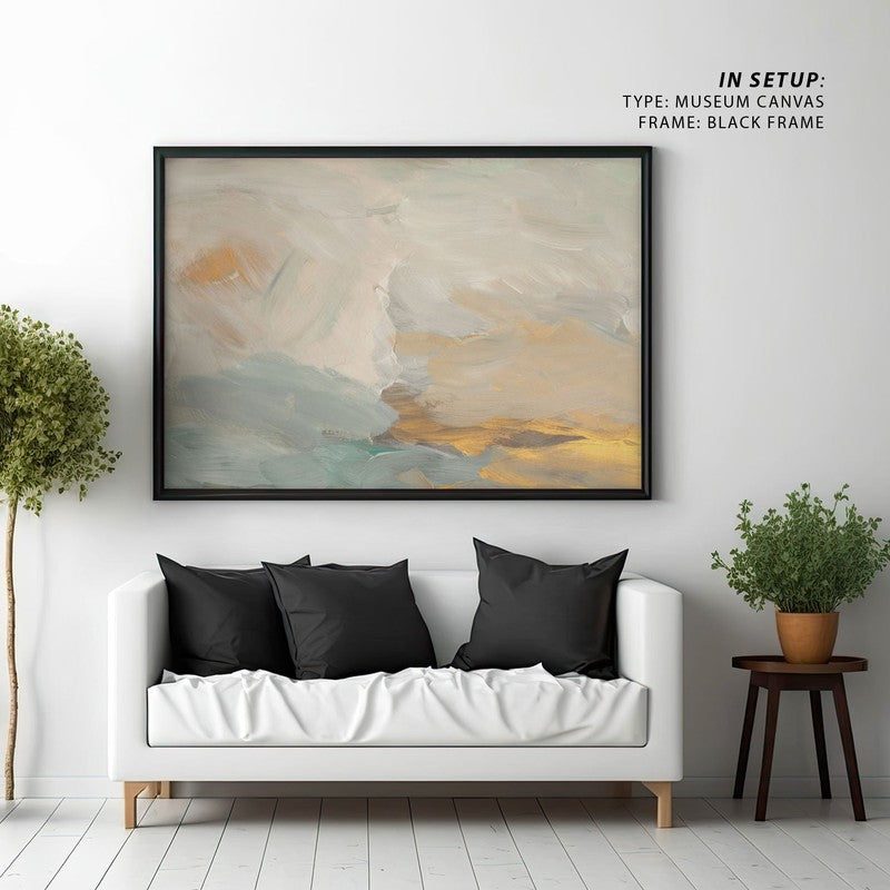 Smear Blot Canvas Painting - Black Frame