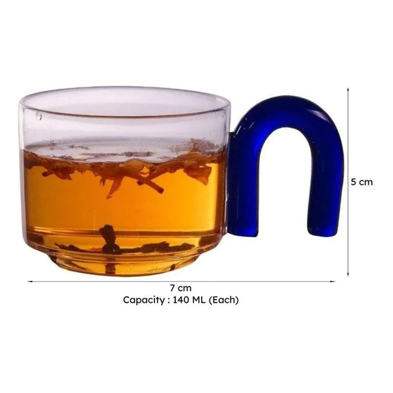 Callista Borosilicate Glass Tea Cup (140 mL Each) - Set Of Six media 7