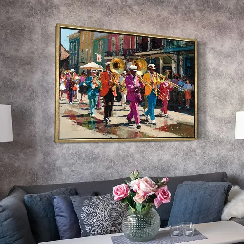 Marching Notes Canvas Wall Painting With Frame media 6