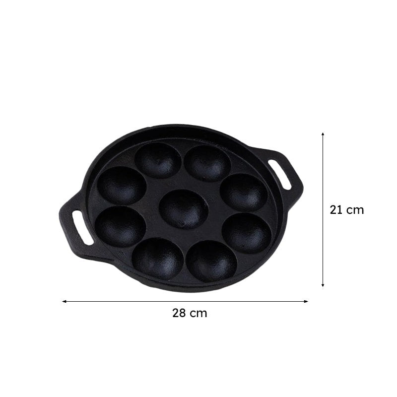 Raven Cast Iron Paniyaram Pan - 8 Inch image 7
