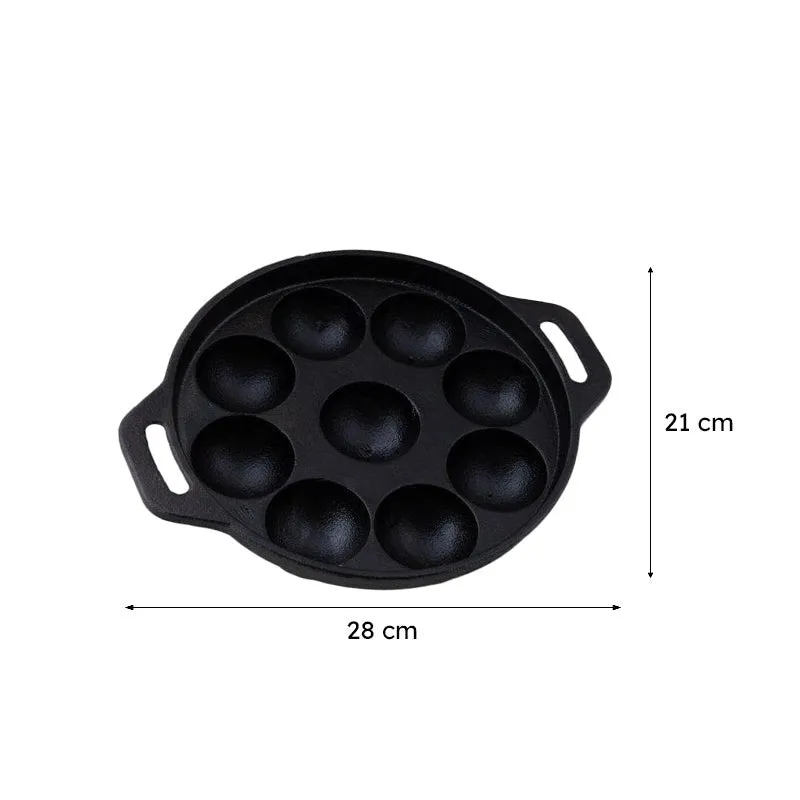 Raven Cast Iron Paniyaram Pan - 8 Inch media 7