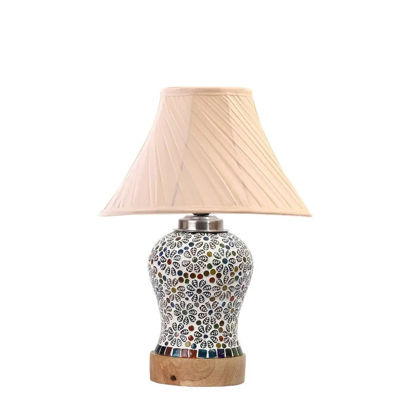 Santora I Pleated Wooden Table Lamp - Multicolor media 5