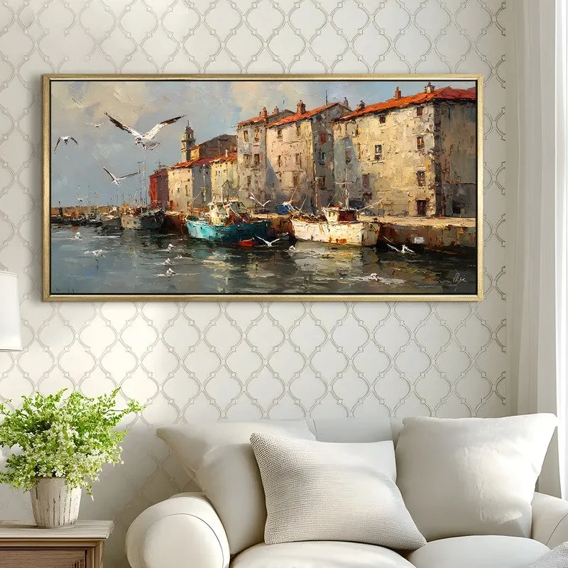 Portside Canvas Wall Painting With Frame media 4