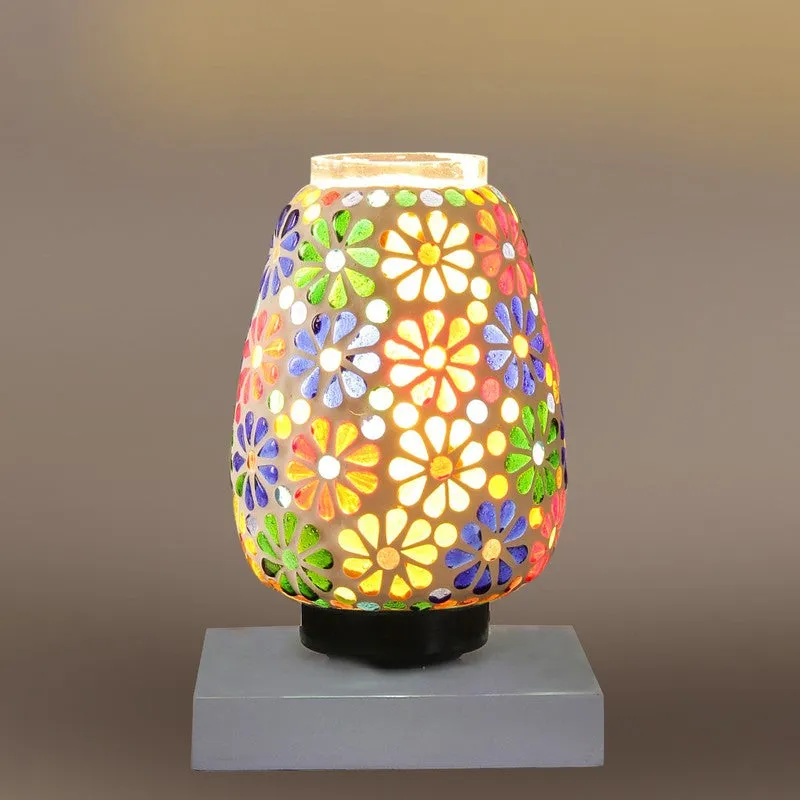 Prismoria Glass Table Lamp With Wooden Base - Multicolor media 7