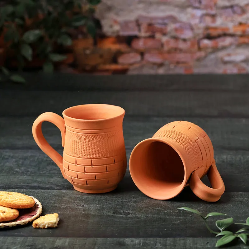 Nireeksha Terracotta Coffee Mug (250 mL Each) - Set of Two media 6