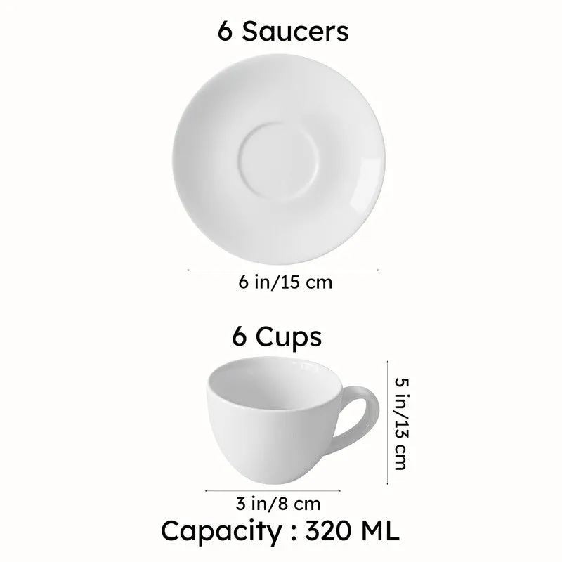 Blush & Brew Cup & Saucer (Pink/320 mL) - Twelve Piece Set media 8