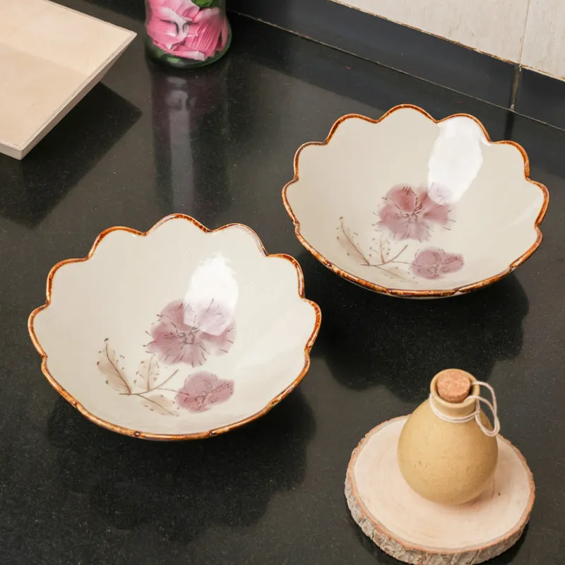 Petal Edge Serving Bowl(600 mL) - Set Of Two media 1