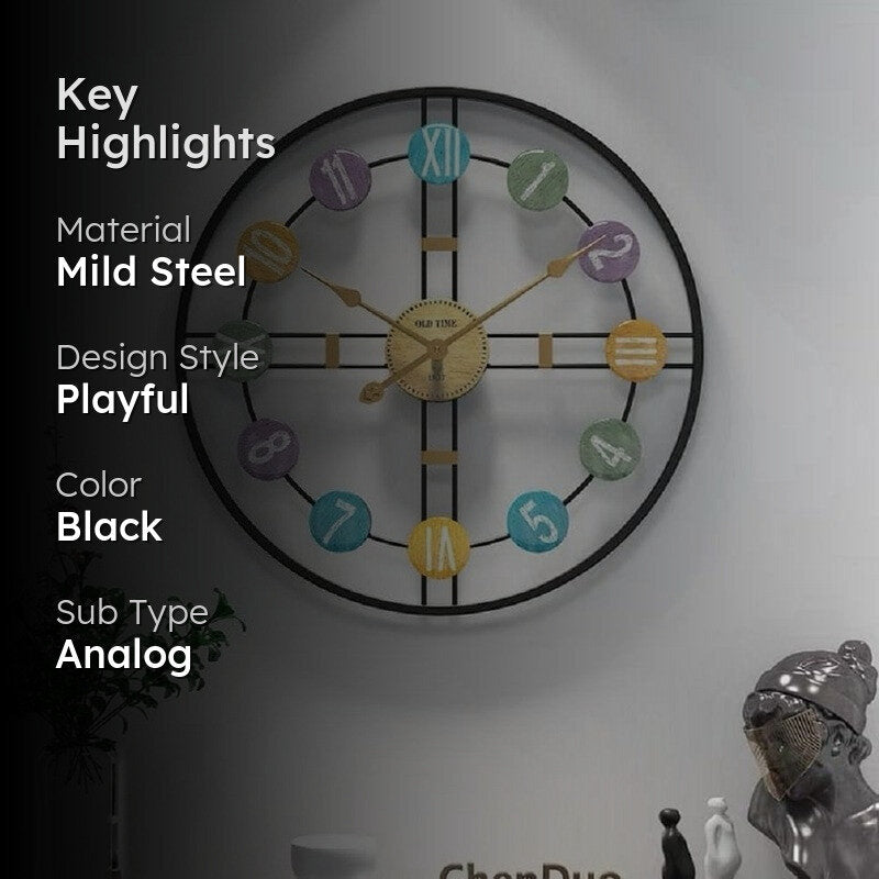 Dialy Silent Wall Clock - Black media 2