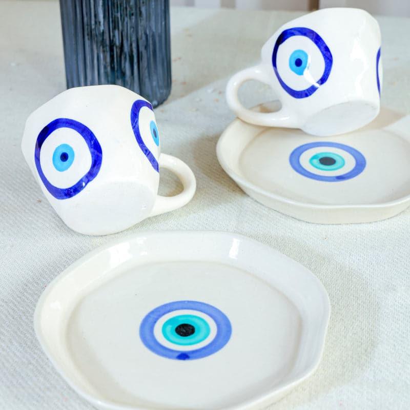 Evil Eye Cup & Saucer Set - 300 ML media 3