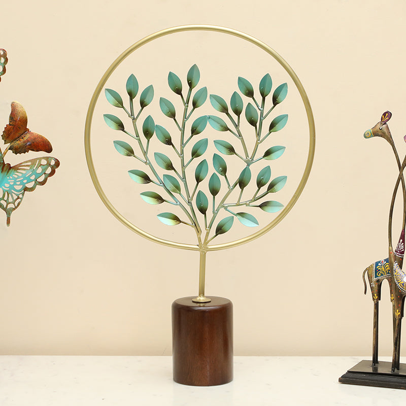 Botanic Symphony Metal & Wood Showpiece