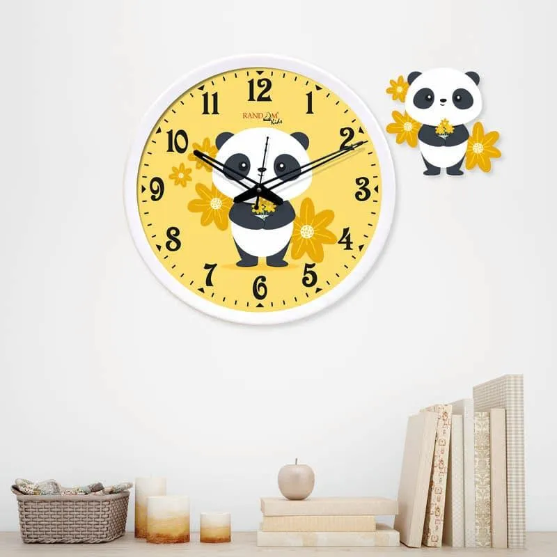 Panda Bloom Wall Clock media 1
