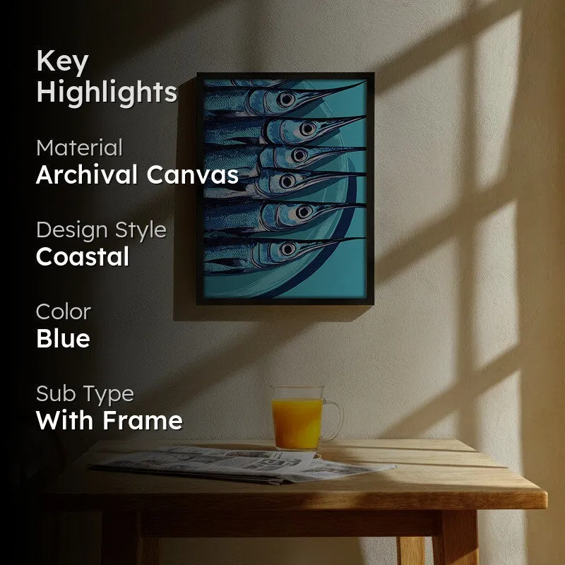 Costal Fiesta Archival Canvas Wall Art - Black media 2