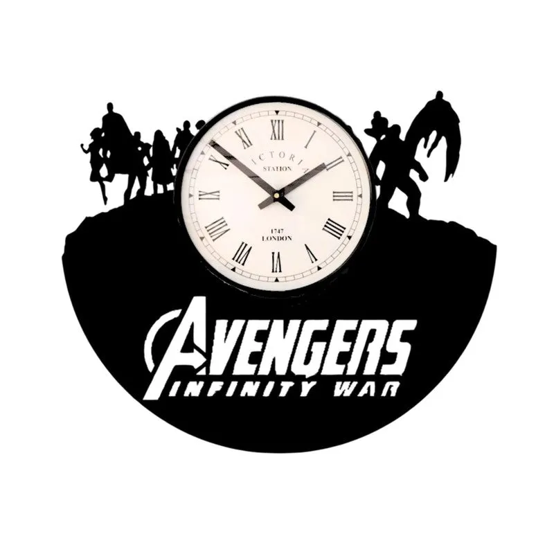 Avengers Steel Analog Wall Clock - Black media 4