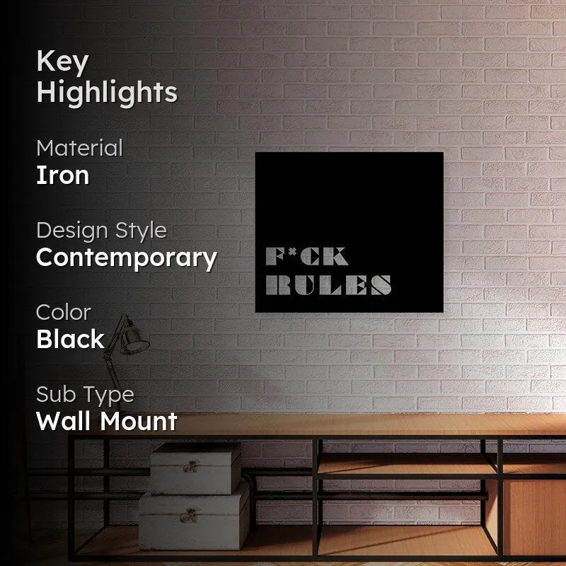 No Rules Iron Wall Accent media 2