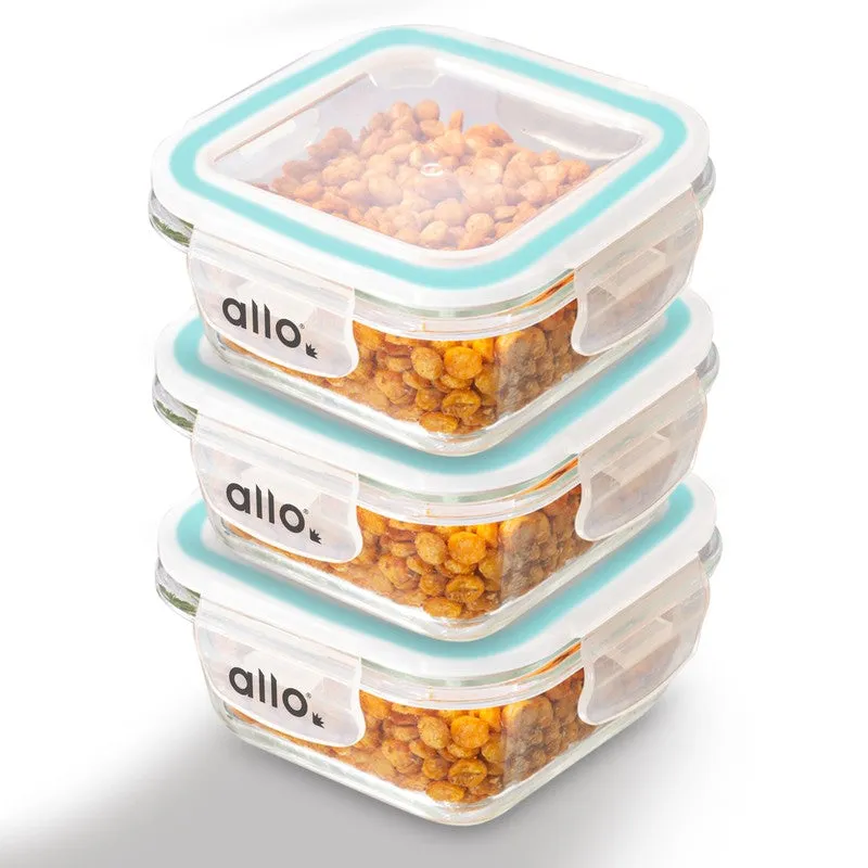 Oliva Square Glass Storage Container (320 ML) - Set Of Three media 4