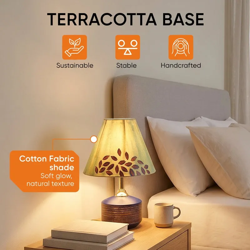 Leaves In Wind Wooden & Terracotta Table Lamp - Multicolor - 11