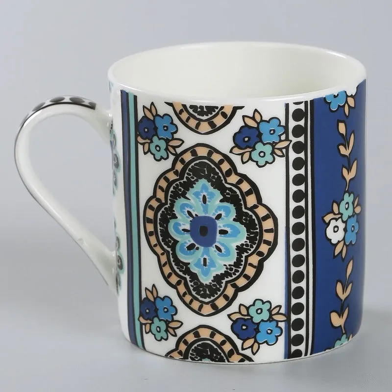 India Circus Sketch Pattern Tea Cups (220 mL Each) - Set Of Six media 5