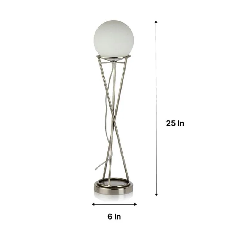 Dovie Moon LED Glass Table Lamp - Silver media 5