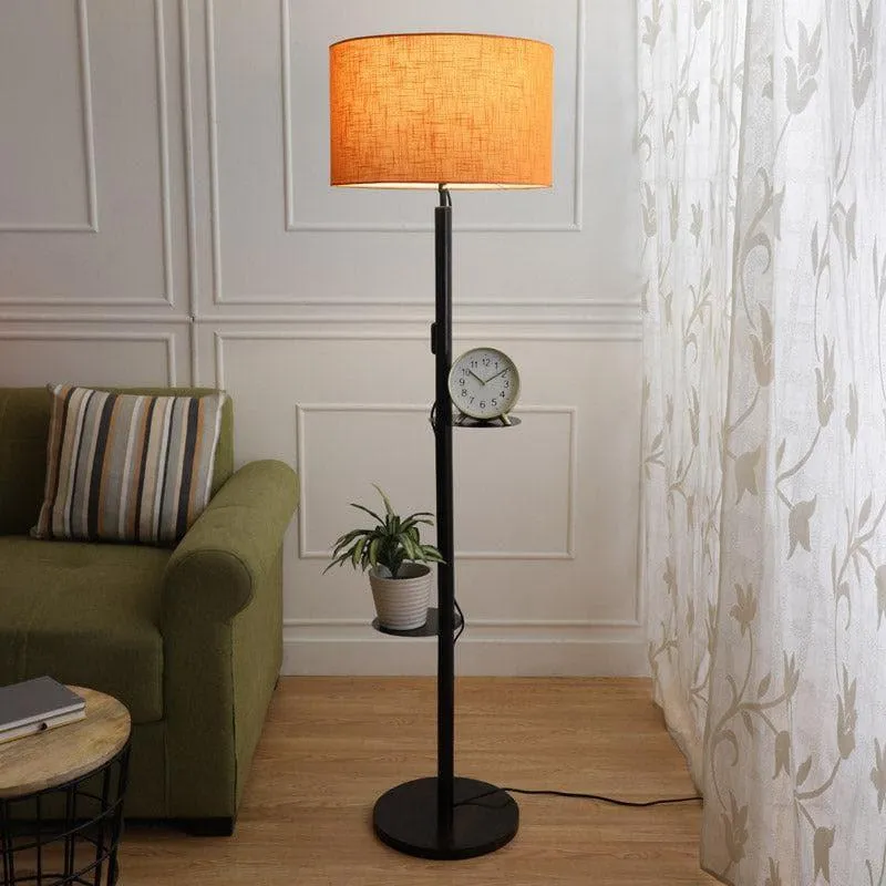 Kyomi Musa Floor Lamp With Shelf media 1