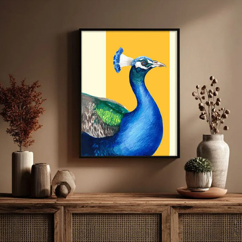 Neela Mayura Halo Archival Paper Wall Art With Frame media 3