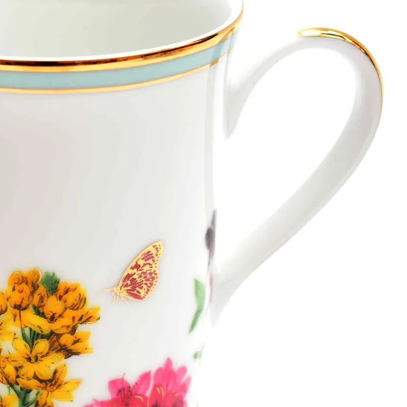 Basant 24k Gold Brushed Porcelain Coffee Mug (300 mL Each) - Set of Four media 8