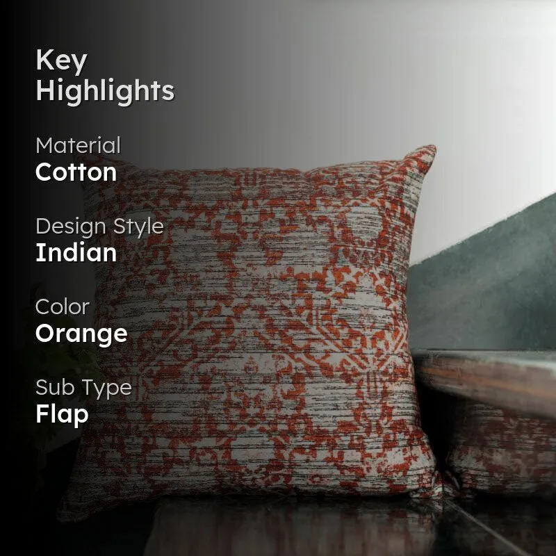 Rust Abstract Print Cushion Cover media 2