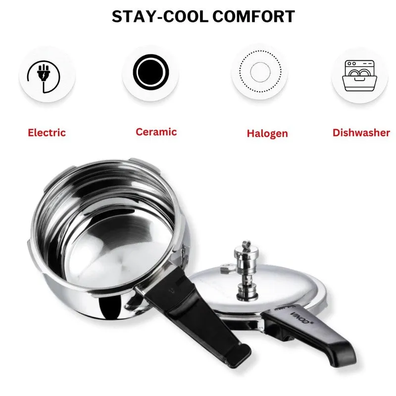 Vinod Morvex Pressure Cooker Stainless Steel - 2500 mL - 5