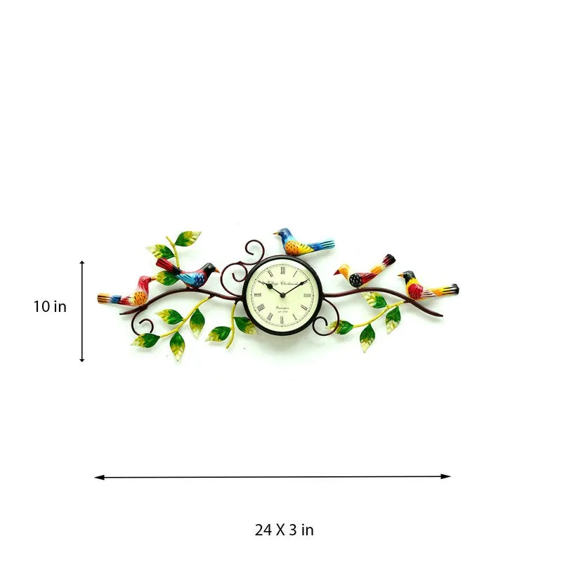 Sparrow Art Inspired Metal Wall Clock media 7